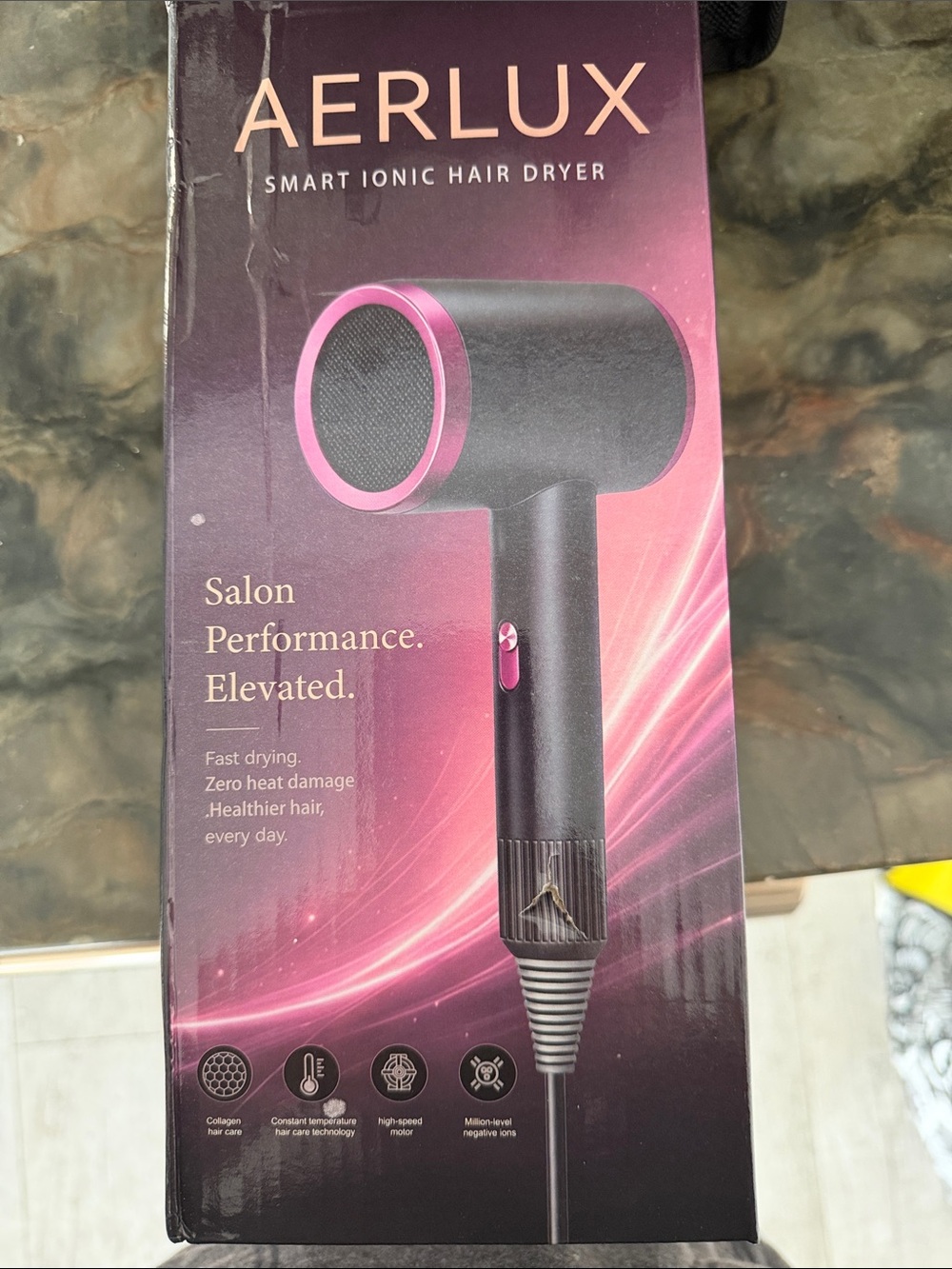 Pink & Black Smart Ionic Hair Dryer - Salon Performance